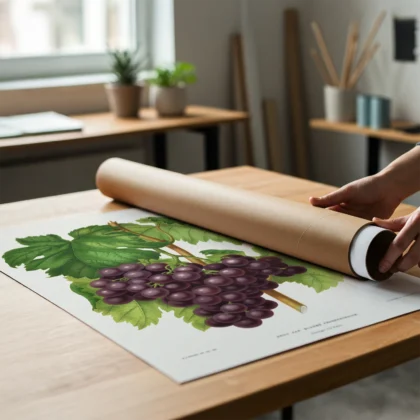 Vintage Grapes Print – Botanical Art by A. J. Wendel