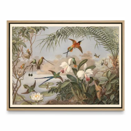 Vintage Hummingbird Botanical Print