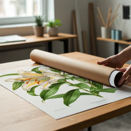 Vintage Japanese Lily Botanical Print by A. J. Wendel