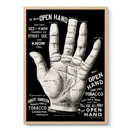 Vintage Palmistry Print – Hand Lines Wall Art
