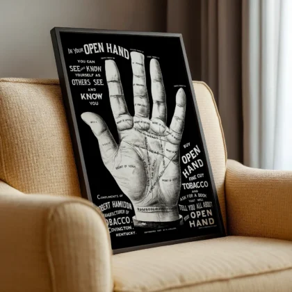 Vintage Palmistry Print – Hand Lines Wall Art