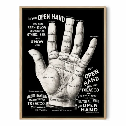 Vintage Palmistry Print – Hand Lines Wall Art