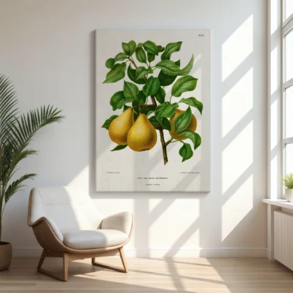 Vintage Pear Botanical Art Print by A. J. Wendel