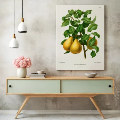 Vintage Pear Botanical Art Print by A. J. Wendel