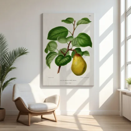 Vintage Pear Botanical Wall Art by A. J. Wendel