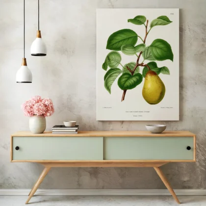 Vintage Pear Botanical Wall Art by A. J. Wendel