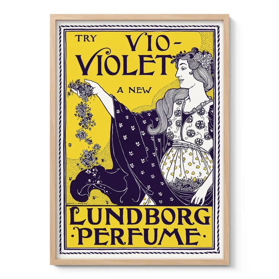 Vintage Perfume Poster – Art Nouveau Print by Louis Rhead