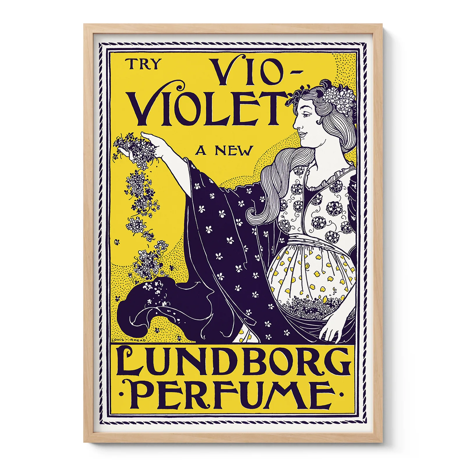 Vintage Perfume Poster – Art Nouveau Print by Louis Rhead