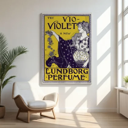 Vintage Perfume Poster – Art Nouveau Print by Louis Rhead