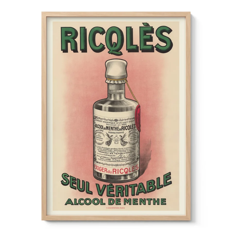 Vintage Ricqlès Advertising Poster