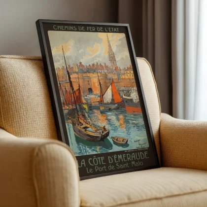 Vintage France Travel Poster by Maurice Toussaint