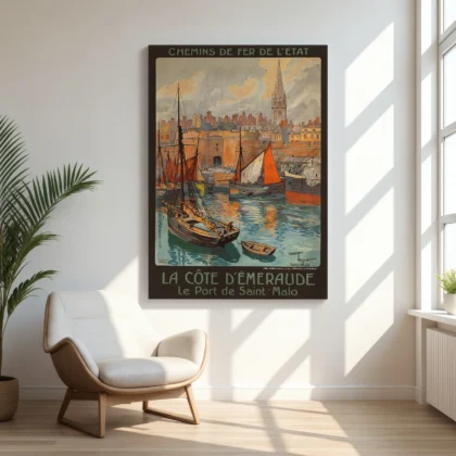 Vintage France Travel Poster by Maurice Toussaint