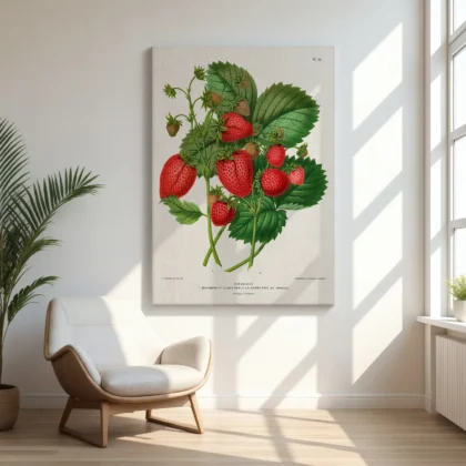 Vintage Strawberry Botanical Print
