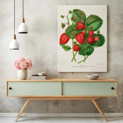 Vintage Strawberry Botanical Print