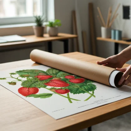 Vintage Strawberry Botanical Print