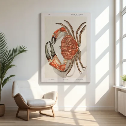 Vintage Tasmanian Giant Crab Wall Art by John James Wild