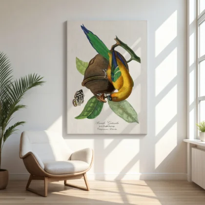 Vintage Tropical Bird Print by Paul Gervais