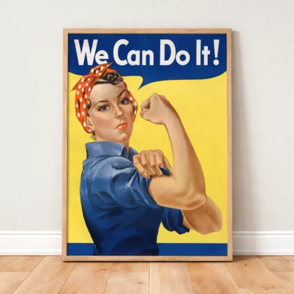 Vintage-Wandbild „We Can Do It“ von J. Howard Miller