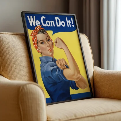 Vintage-Wandbild „We Can Do It“ von J. Howard Miller