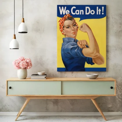 Vintage-Wandbild „We Can Do It“ von J. Howard Miller