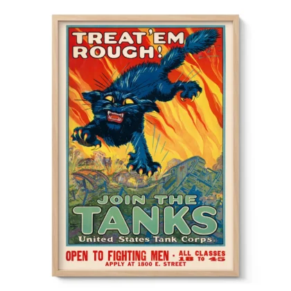 World War I Tank Corps Recruitment Poster – Treat 'Em Rough