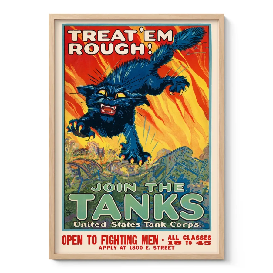 World War I Tank Corps Recruitment Poster – Treat 'Em Rough