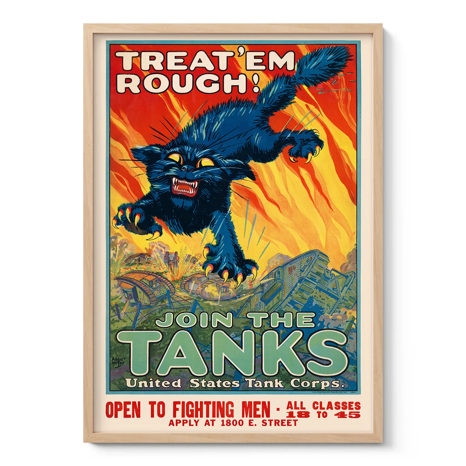World War I Tank Corps Recruitment Poster – Treat 'Em Rough