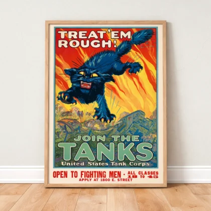World War I Tank Corps Recruitment Poster – Treat 'Em Rough