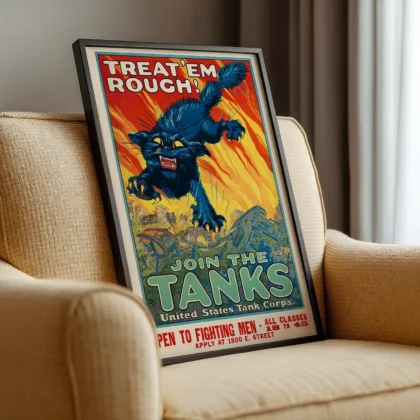 World War I Tank Corps Recruitment Poster – Treat 'Em Rough