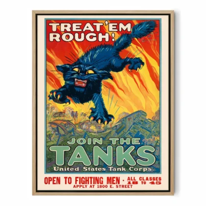 World War I Tank Corps Recruitment Poster – Treat 'Em Rough