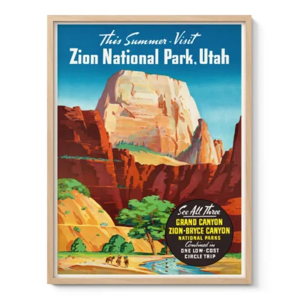 Zion National Park, Utah – Vintage Travel Poster