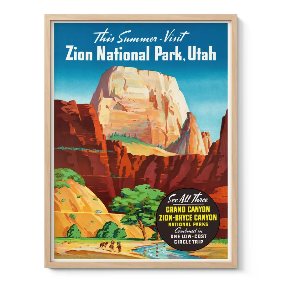 Zion National Park, Utah – Vintage Travel Poster