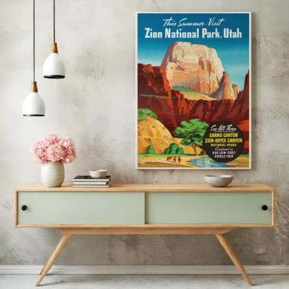 Zion National Park, Utah – Vintage Travel Poster