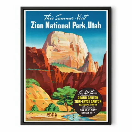 Zion National Park, Utah – Vintage Travel Poster