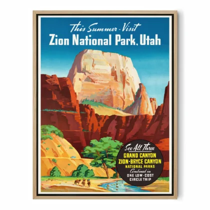 Zion National Park, Utah – Vintage Travel Poster