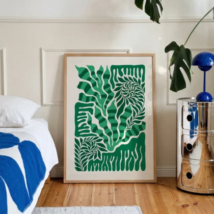 Abstract Plant Wall Art