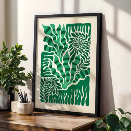 Abstract Plant Wall Art