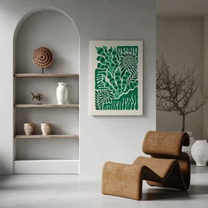 Abstract Plant Wall Art