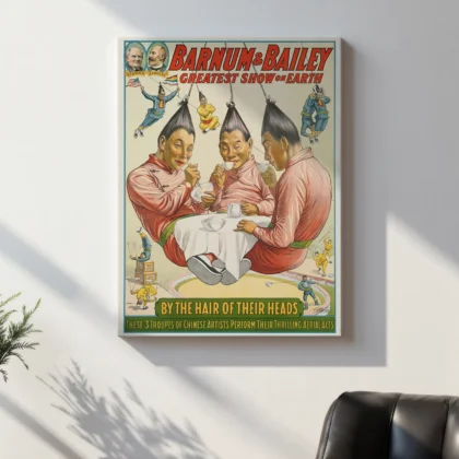 Acrobat Poster – Vintage Circus Advertising Reproduction