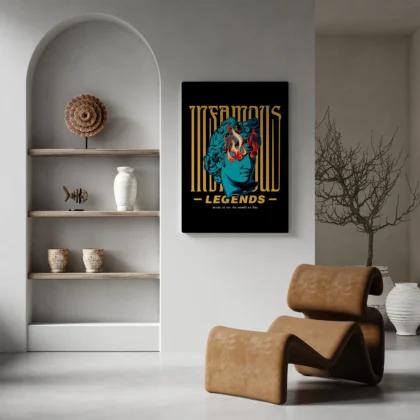 David Skulptur Wandbild