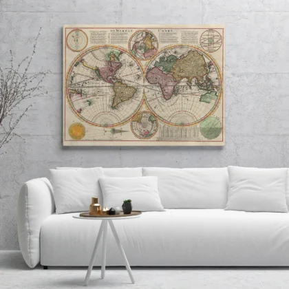 Vintage Wandbild – Antike Weltkarte