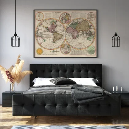 Vintage Wandbild – Antike Weltkarte