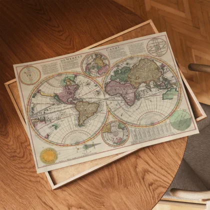 Vintage Wandbild – Antike Weltkarte
