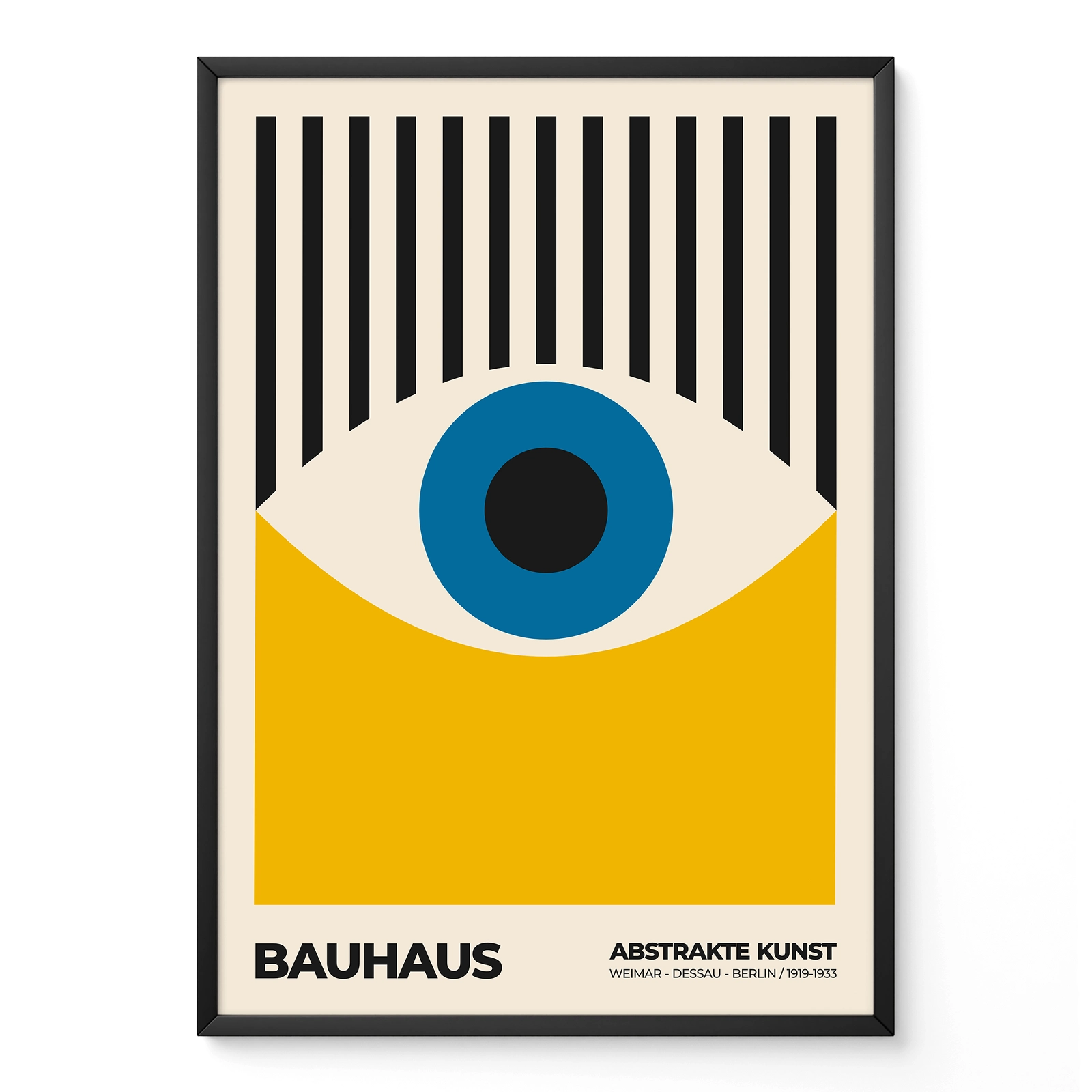 Bauhaus Wandbild – Gelbes Auge