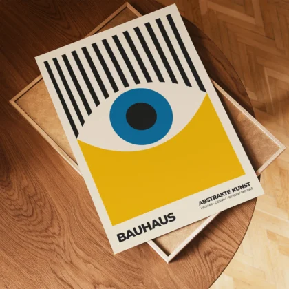 Bauhaus Wandbild – Gelbes Auge