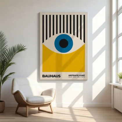 Bauhaus Wandbild – Gelbes Auge