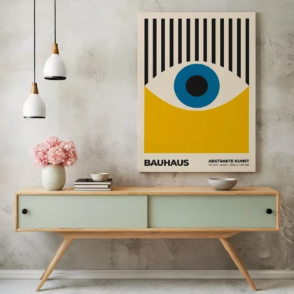 Bauhaus Wandbild – Gelbes Auge