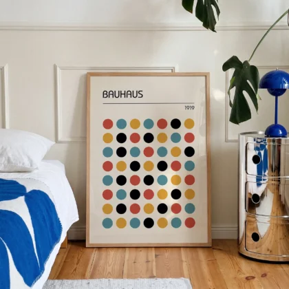 Bauhaus Geometric Print – Colourful Circles