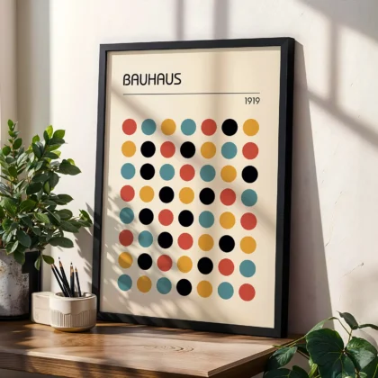 Bauhaus Geometric Print – Colourful Circles