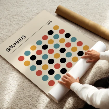 Bauhaus Geometric Print – Colourful Circles